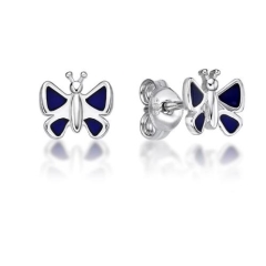 BUTTERFLY STUDS, PURPLE WINGS