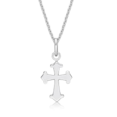 TINY, ARROW TIP CROSS, 9x11mm with chain