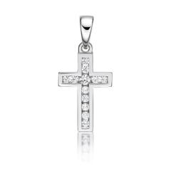 12x CZ CHANNEL SET CROSS
