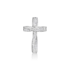 CZ PLAIT CROSS