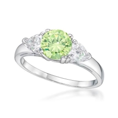 3 ST. PERIDOT 5.5ctr, 2x HEART