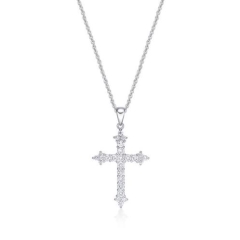 CROSS, WHITE with CHAIN