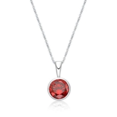 JANUARY   , 5mm BEZEL PENDANT with CHAIN