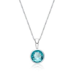 MARCH       , 5mm BEZEL PENDANT with CHAIN