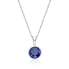 FEBRUARY  , 5mm BEZEL PENDANT with CHAIN